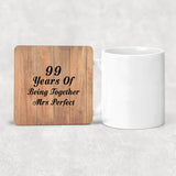 99th Anniversary 99 Years Of Being Mrs Perfect - Drink Coaster C