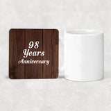 98th Anniversary 98 Years Anniversary - Drink Coaster D