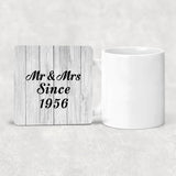 68th Anniversary Mr & Mrs Since 1956 - Drink Coaster F