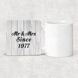 47th Anniversary Mr & Mrs Since 1977 - Drink Coaster F