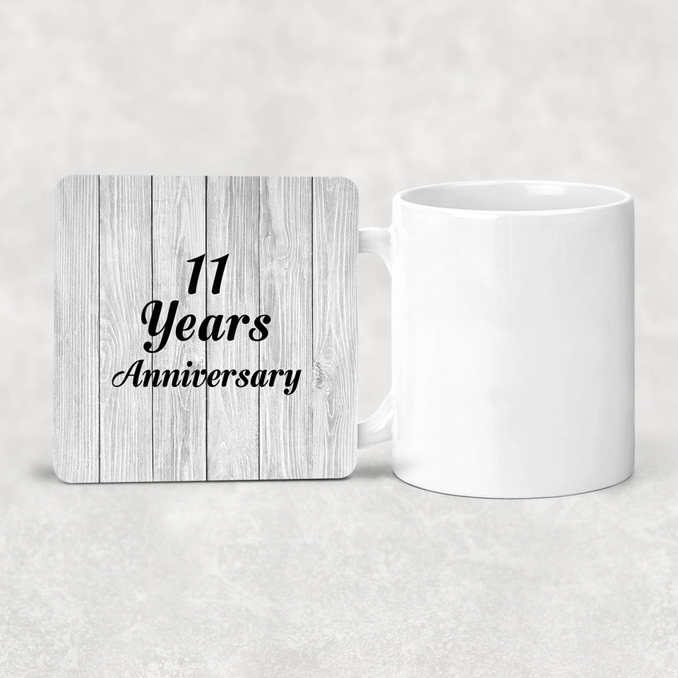 11th Anniversary 11 Years Anniversary - Drink Coaster F