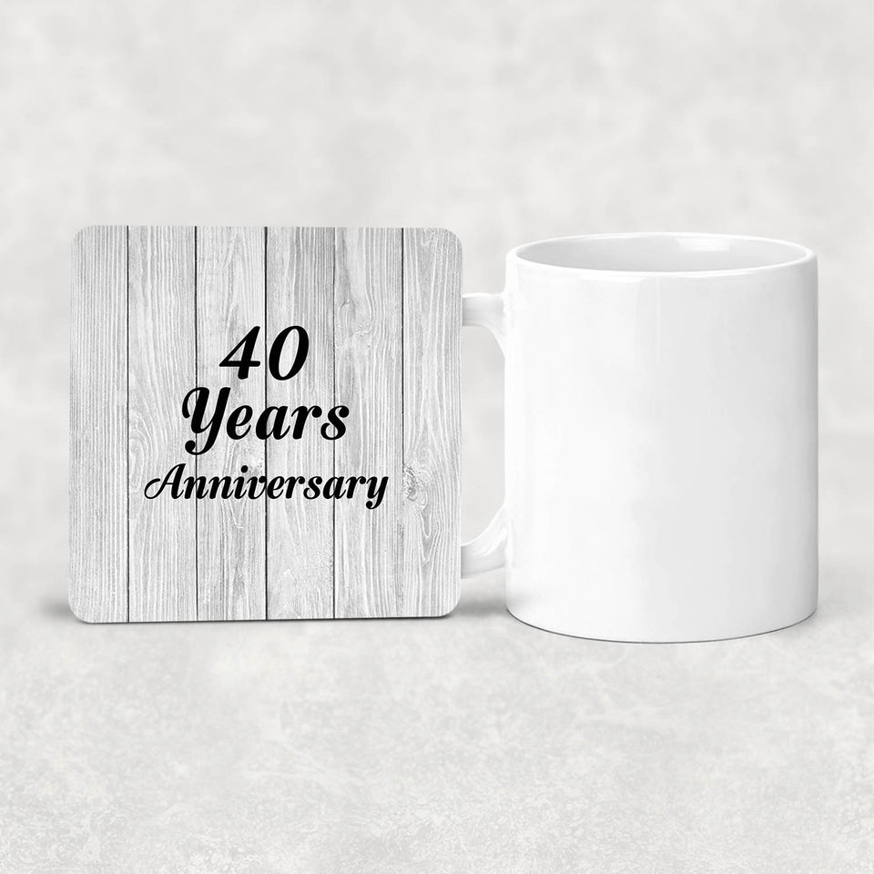 40th Anniversary 40 Years Anniversary - Drink Coaster F