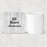 68th Anniversary 68 Years Anniversary - Drink Coaster F