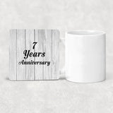 7th Anniversary 7 Years Anniversary - Drink Coaster F