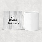 76th Anniversary 76 Years Anniversary - Drink Coaster F