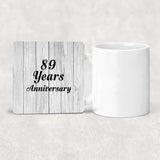 89th Anniversary 89 Years Anniversary - Drink Coaster F