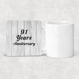 91st Anniversary 91 Years Anniversary - Drink Coaster F