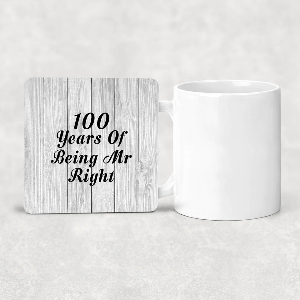 100th Anniversary 100 Years Of Being Mr Right - Drink Coaster F
