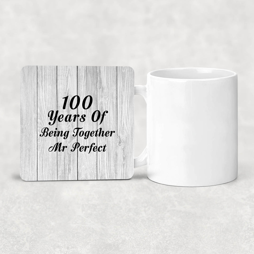 100th Anniversary 100 Years Of Being Mr Perfect - Drink Coaster F