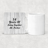 14th Anniversary 14 Years Of Being Mr Perfect - Drink Coaster F