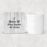 7th Anniversary 7 Years Of Being Mr Perfect - Drink Coaster F
