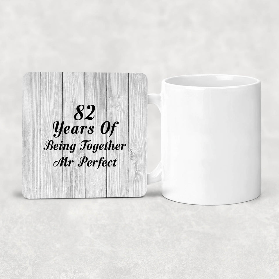 82nd Anniversary 82 Years Of Being Mr Perfect - Drink Coaster F