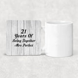 21st Anniversary 21 Years Of Being Mrs Perfect - Drink Coaster F