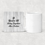 9th Anniversary 9 Years Of Being Mrs Perfect - Drink Coaster F