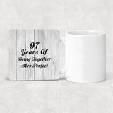 97th Anniversary 97 Years Of Being Mrs Perfect - Drink Coaster F