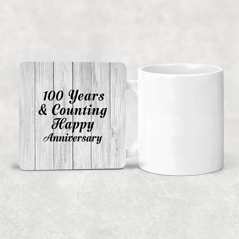 Happy 100th Anniversary 100 Years & Counting - Drink Coaster F