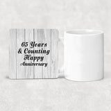 Happy 65th Anniversary 65 Years & Counting - Drink Coaster F
