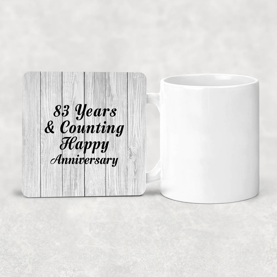 Happy 83rd Anniversary 83 Years & Counting - Drink Coaster F