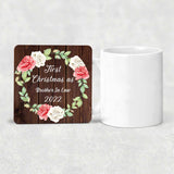 First Christmas As Brother In Law 2022 - Drink Coaster A