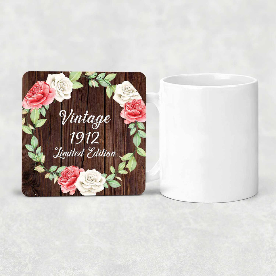 112th Birthday Vintage 1912 Limited Edition - Drink Coaster A