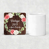 7th Birthday Vintage 2017 Aged Perfectly - Drink Coaster A