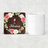 8th Birthday 8 & Fabulous - Drink Coaster A