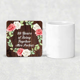 89th Anniversary 89 Years Of Being Mrs Perfect - Drink Coaster A