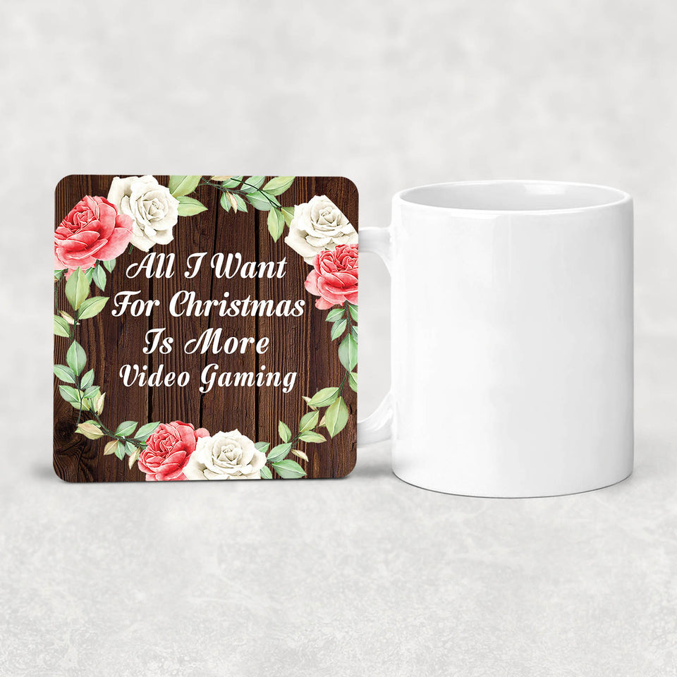 All I Want For Christmas Is More Video Gaming - Drink Coaster A