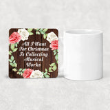 All I Want For Christmas Is Collecting Musical Works - Drink Coaster A