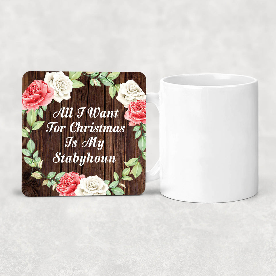 All I Want For Christmas Is My Stabyhoun - Drink Coaster A