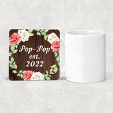 Pop Pop Established Est. 2022 - Drink Coaster A