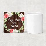 Pop Pop Established Est. 2023 - Drink Coaster A
