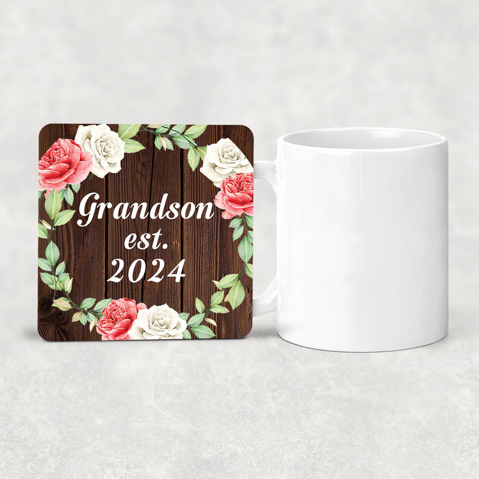 Grandson Established Est. 2024 - Drink Coaster A