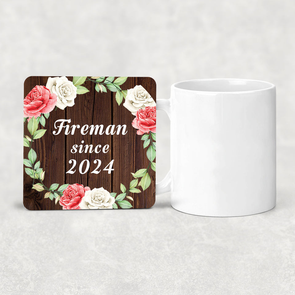 Fireman Since 2024 - Drink Coaster A