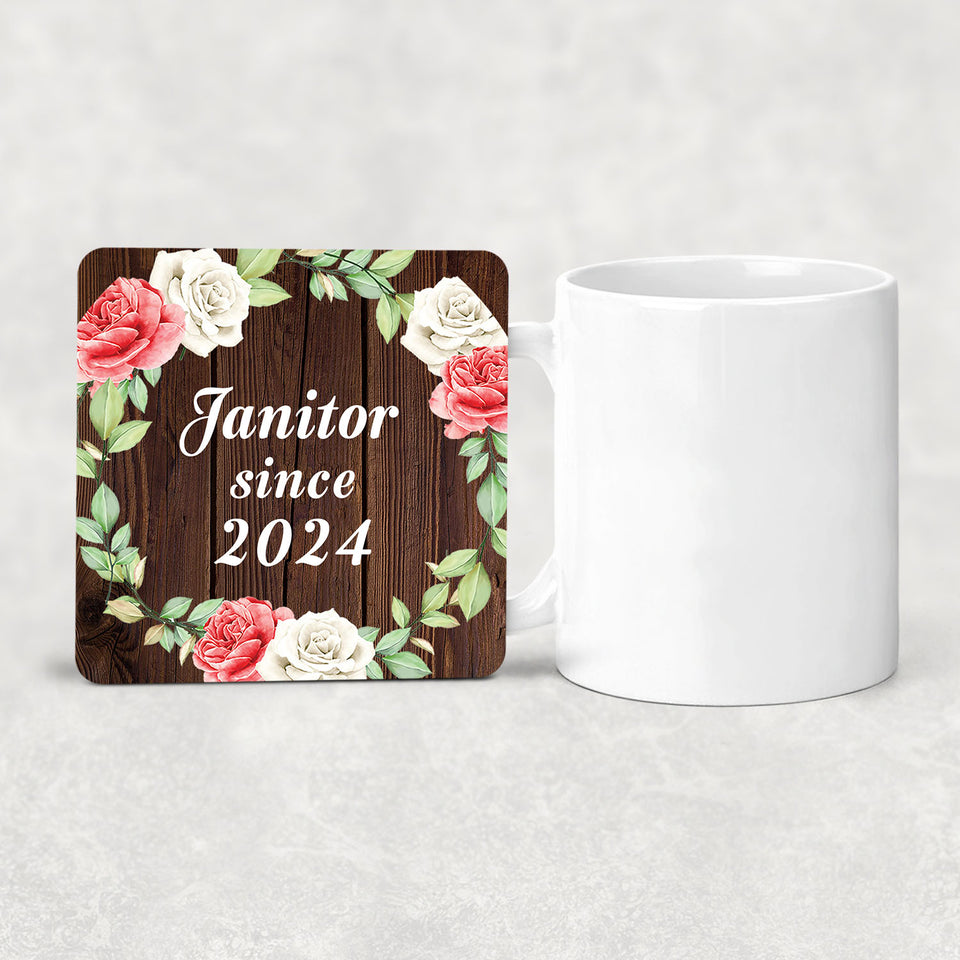 Janitor Since 2024 - Drink Coaster A