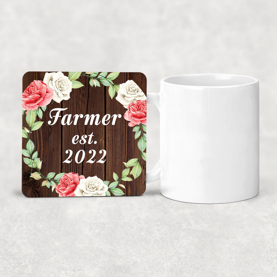 Farmer Established Est. 2022 - Drink Coaster A