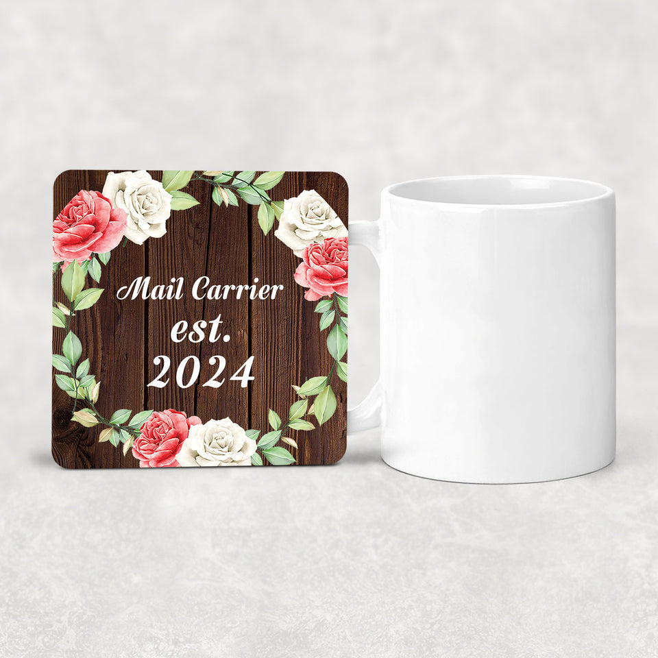Mail Carrier Established Est. 2024 - Drink Coaster A