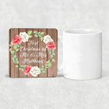 First Christmas As Mr & Mrs Matthews - Drink Coaster B