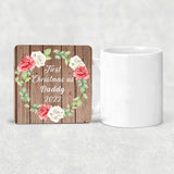 First Christmas As Daddy 2022 - Drink Coaster B