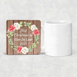 First Christmas As Son In Law 2021 - Drink Coaster B