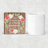 First Christmas As an Amazing Grandmother 2021 - Drink Coaster B