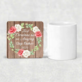 First Christmas As an Amazing Step Father 2020 - Drink Coaster B