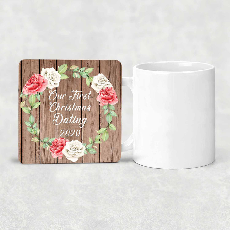 Our First Christmas Dating 2020 - Drink Coaster B