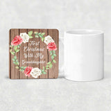 First Christmas With My Granddaughter - Drink Coaster B