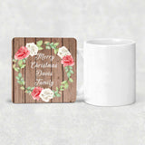 Merry Christmas Davis Family - Drink Coaster B