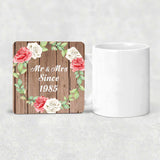 39th Anniversary Mr & Mrs Since 1985 - Drink Coaster B