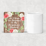 All I Want For Christmas Is My Bergamasco Shepherd - Drink Coaster B