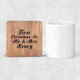 First Christmas As Mr & Mrs Henry - Drink Coaster C