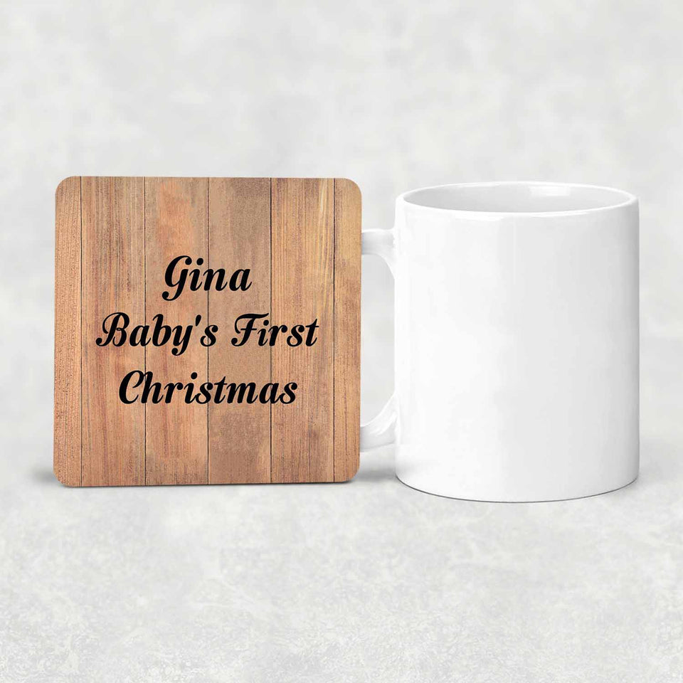 Gina Baby's First Christmas - Drink Coaster C