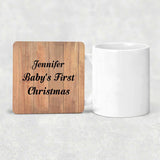 Jennifer Baby's First Christmas - Drink Coaster C